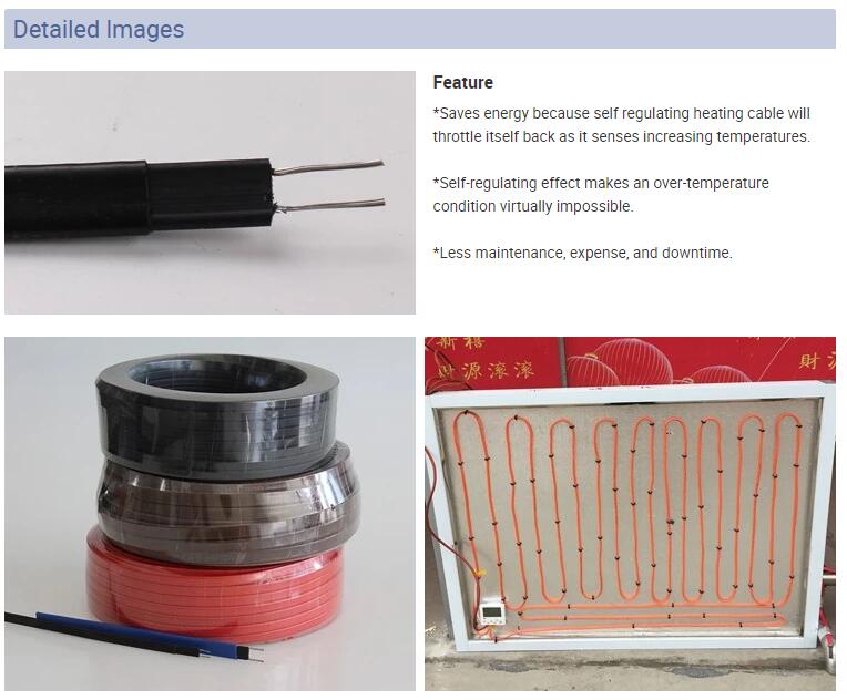 Self Limiting Defrost Antifreeze Heating Cable